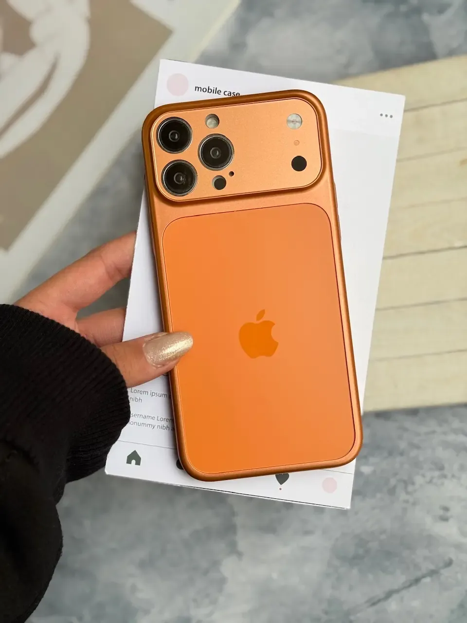 قاب Orange AG with Apple logo با مگ سیف (کدC2181) - Image 6