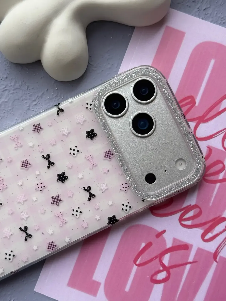 قاب Kawaii Pink Star آیفون (کدC2216) - Image 4