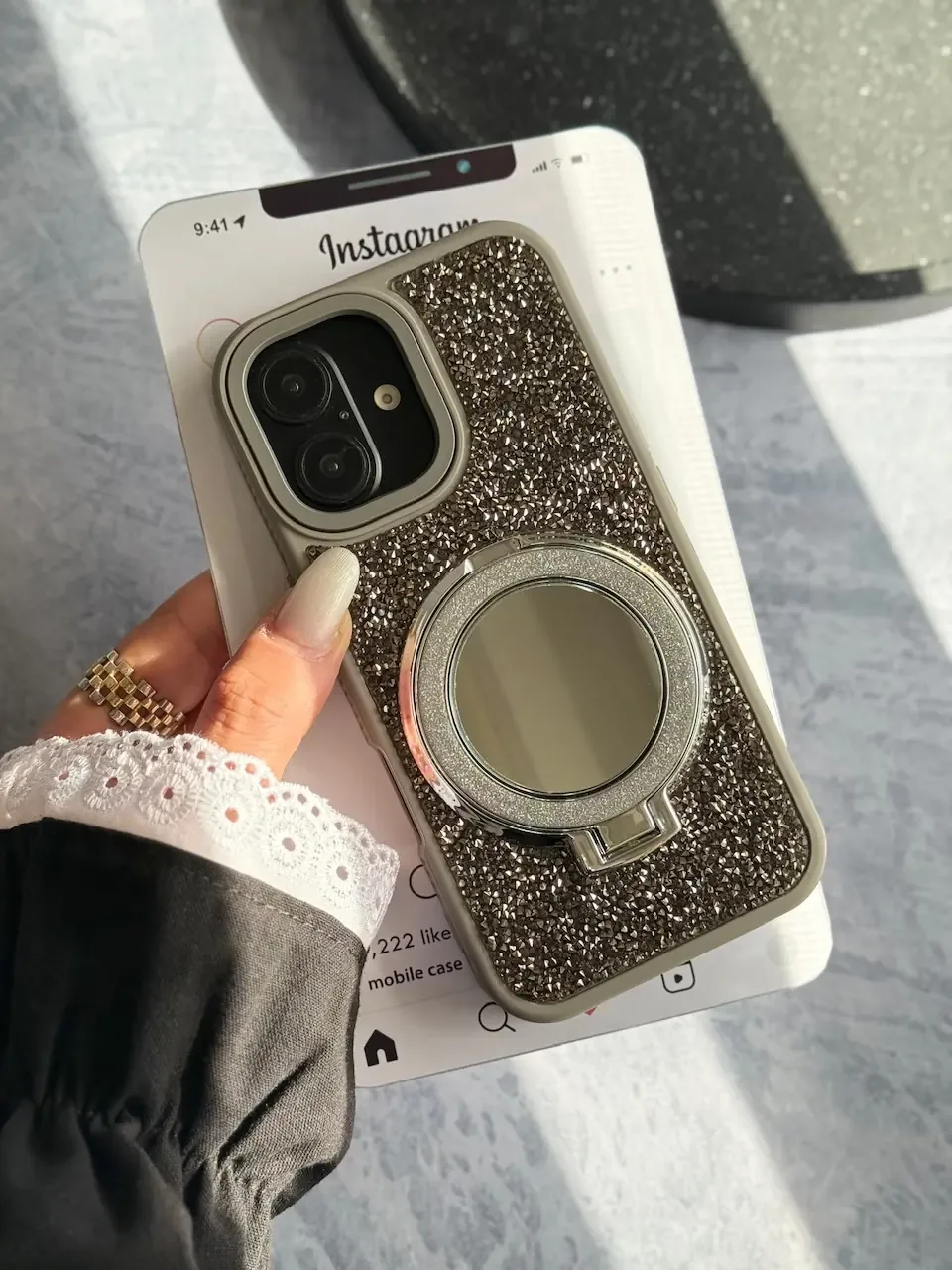 قاب Mirror Diamonds استند شو (کدC2129) - Image 3