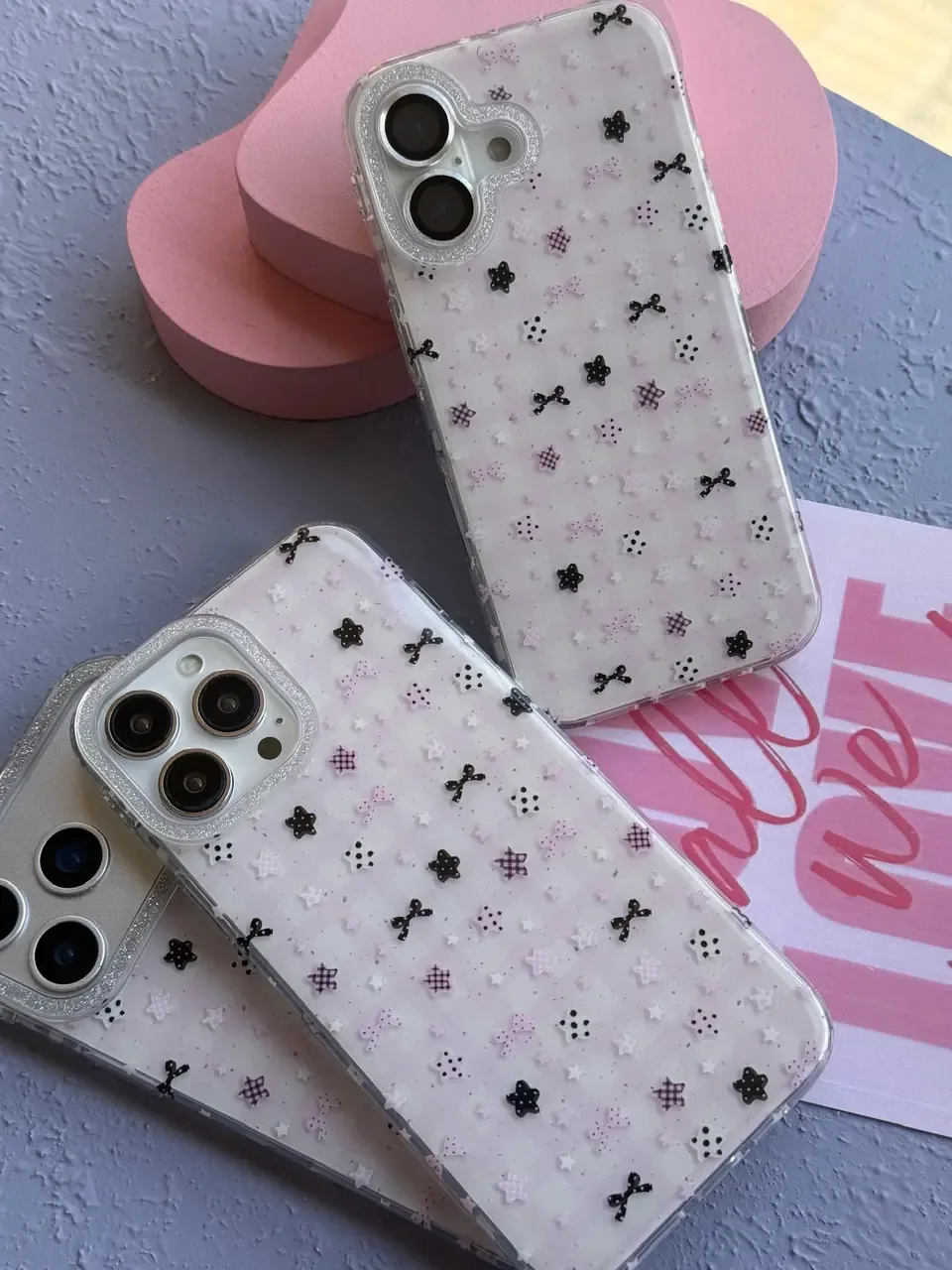 قاب Kawaii Pink Star آیفون (کدC2216) - Image 3