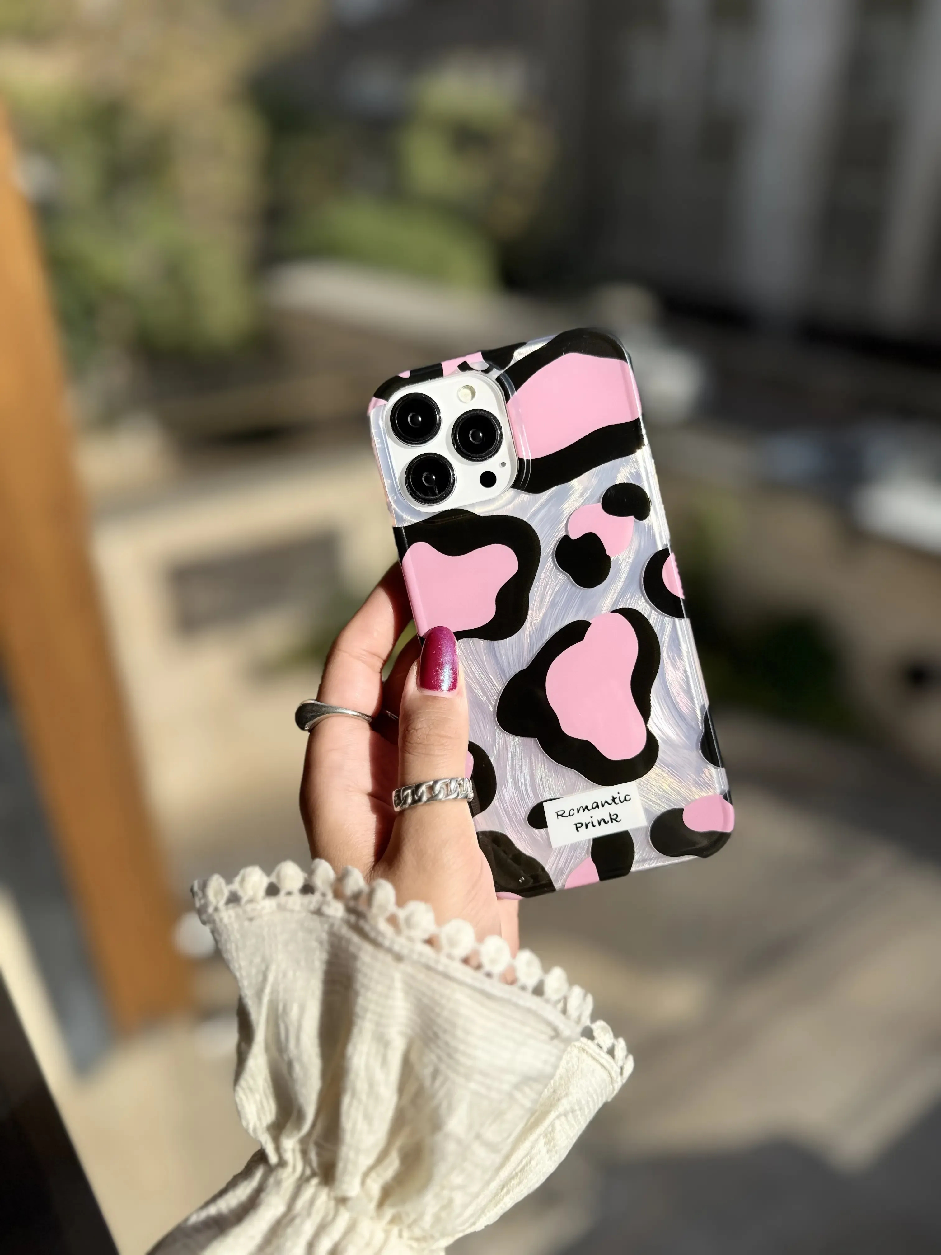 قاب پلنگی Romantic Pink آیفونی (کدC2062) - Image 3