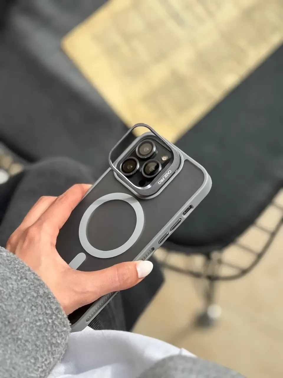 قاب Matte CasePro Lens with MagSafe استند شو با لنز رینگی (کدC1608) - Image 11