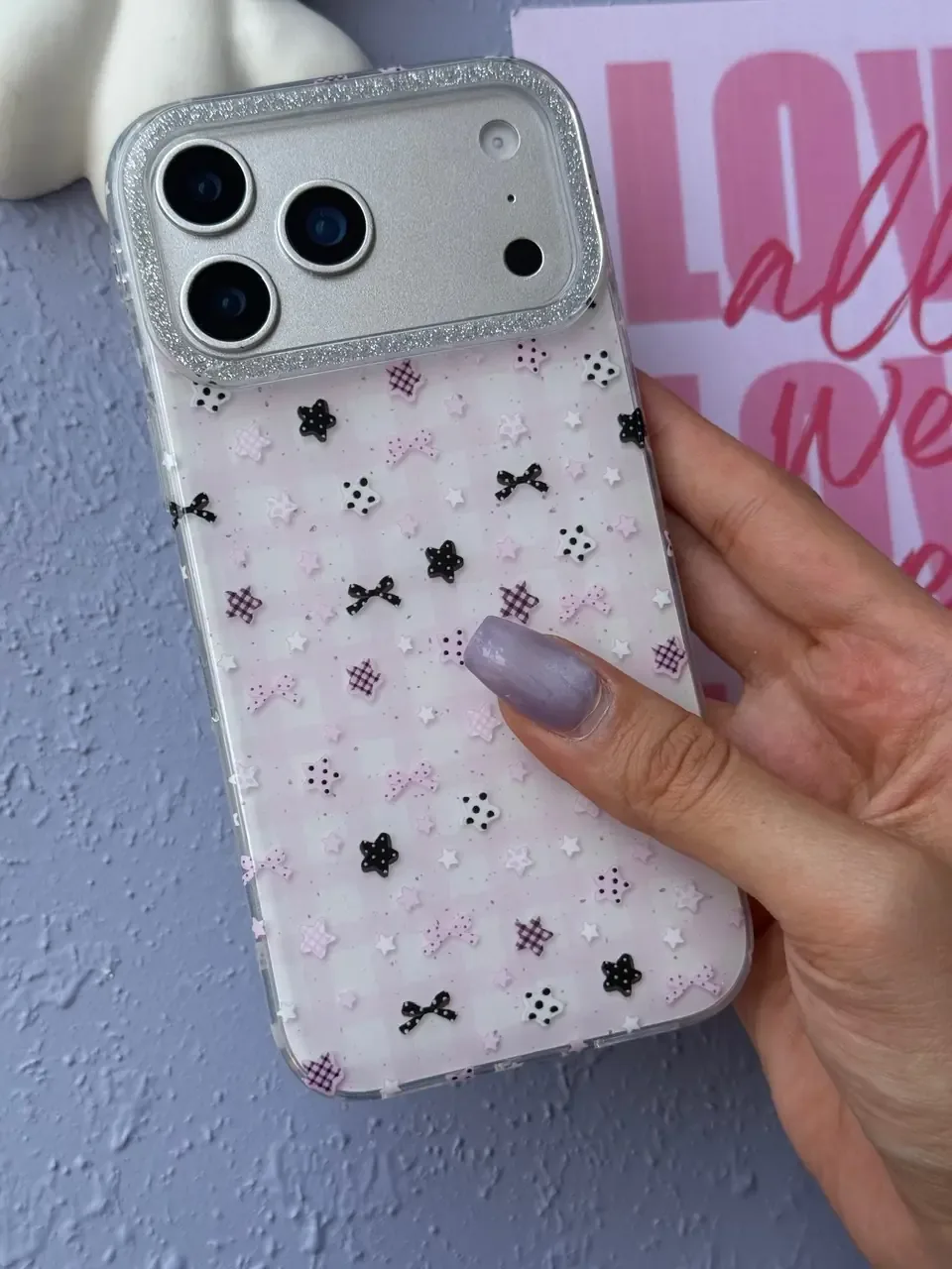 قاب Kawaii Pink Star آیفون (کدC2216) - Image 8