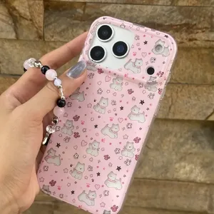 قاب Pink Paws پنجه صورتی با آویز (کدC2271)