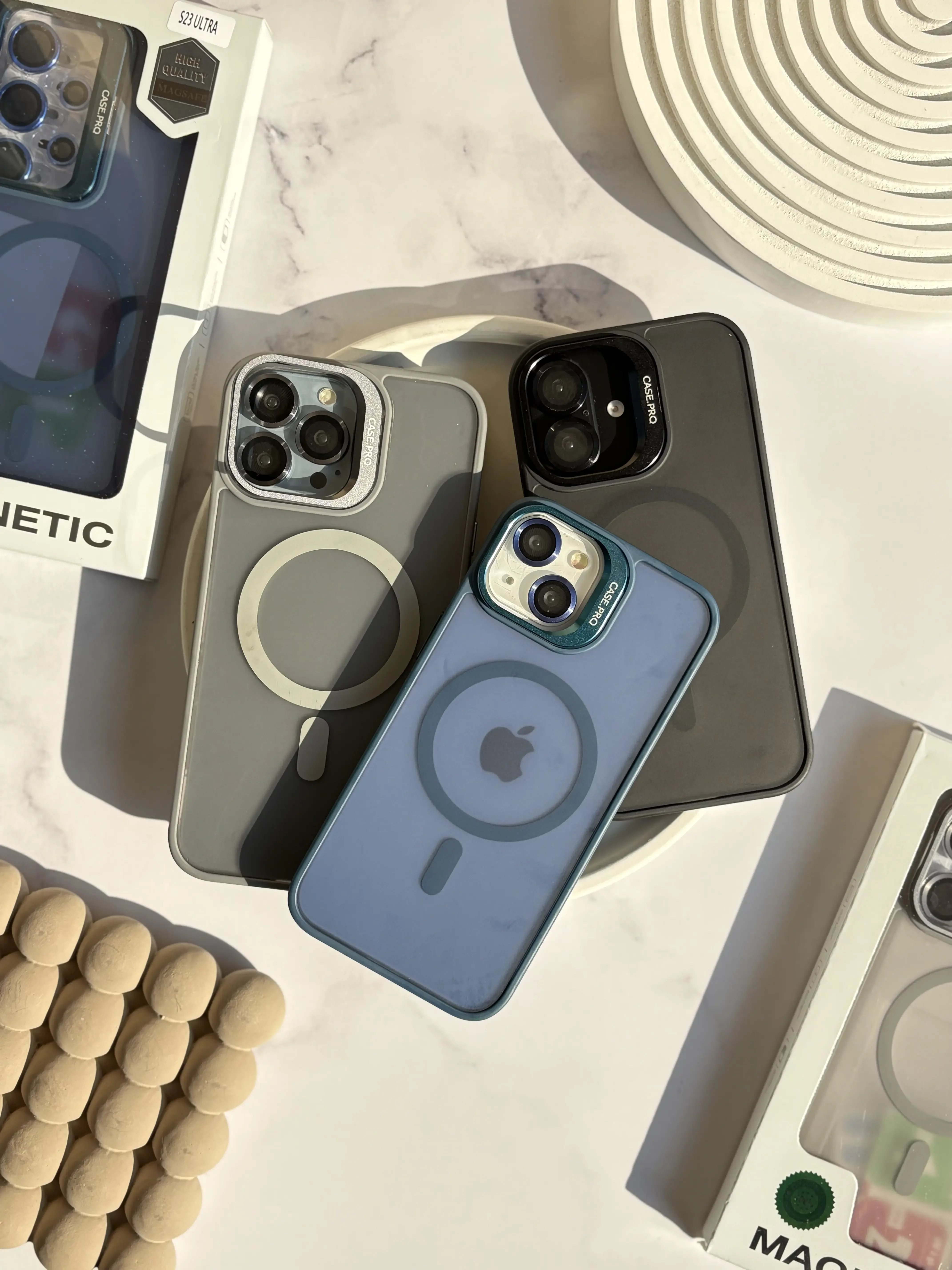قاب Matte CasePro Lens with MagSafe استند شو با لنز رینگی (کدC1608) - Image 13